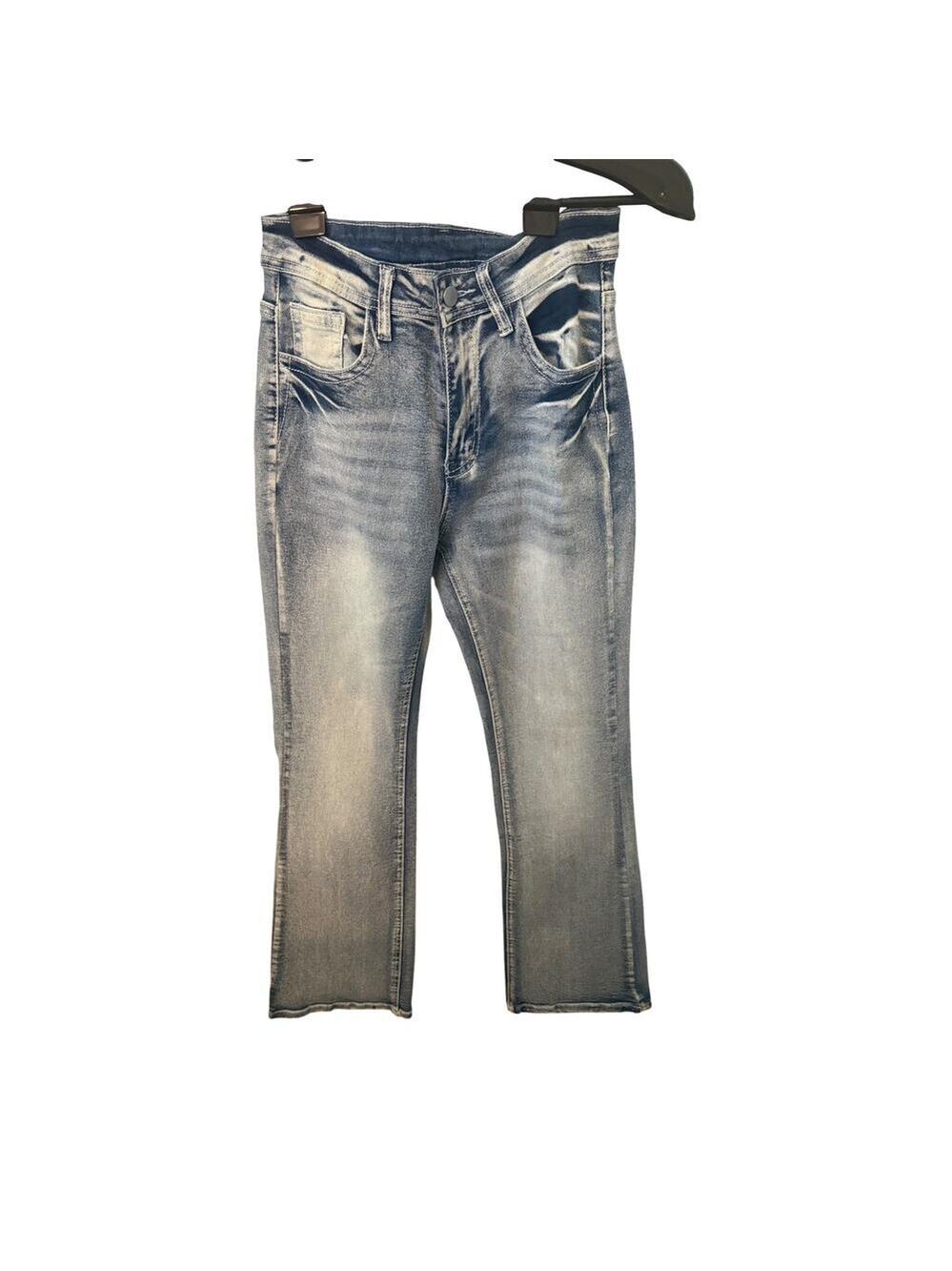 Steering Head Embroidery White Washe Destressed jeans - Unusual  S